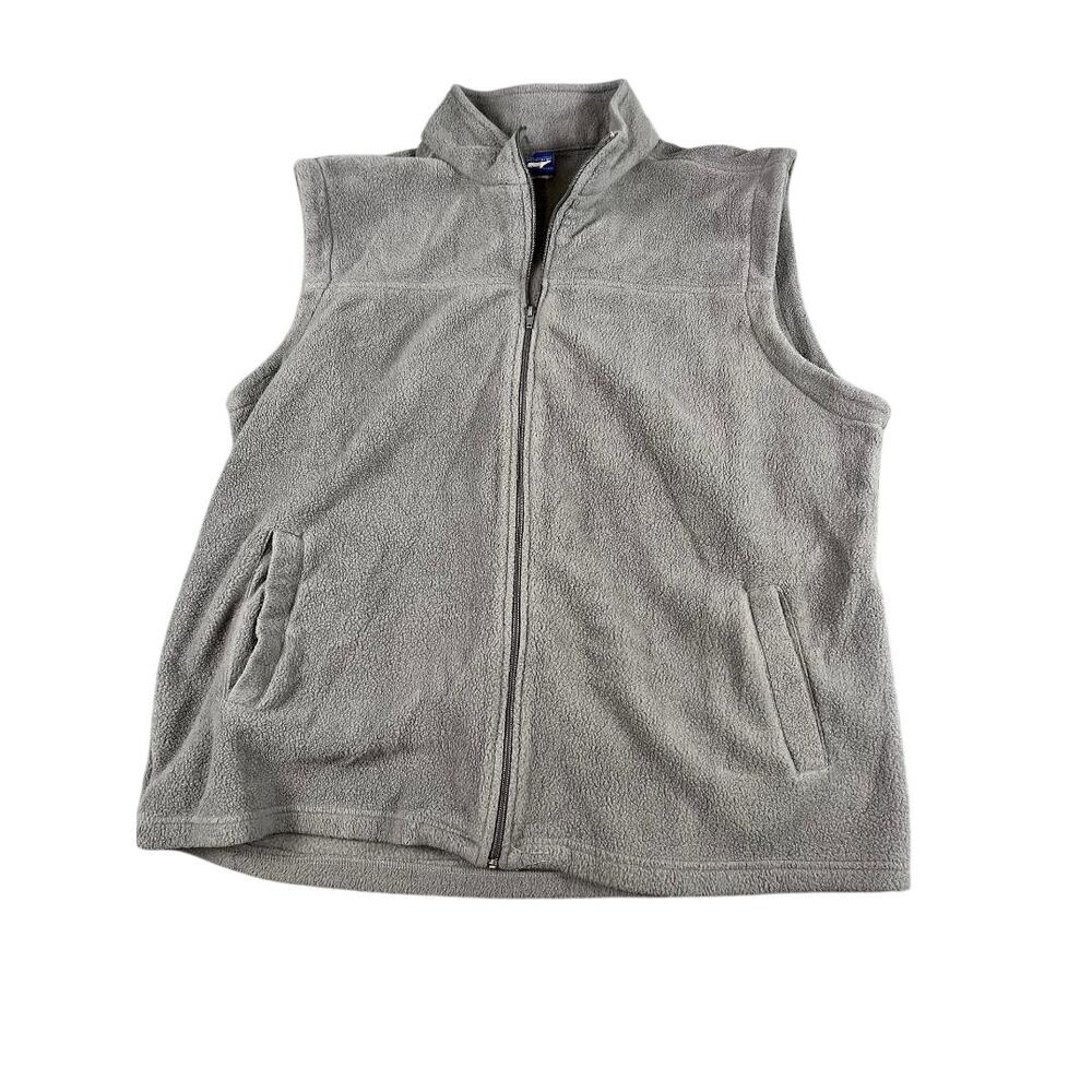 Hagan's Arctic Bear Fleece Vest Men's XX Large Gray Full Zip Polyester Vintage